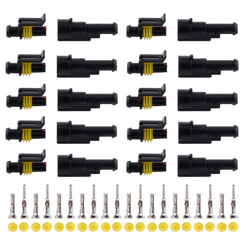 MUYI 10 Kit 1 Pin Way Waterproof Electrical Connector 15mm Series Terminals Water Resistend - Image 3