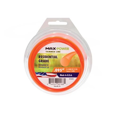 Maxpower 333095 Residential Grade Round .095-Inch Trimmer Line 40-Foot Length Orange - Image 1