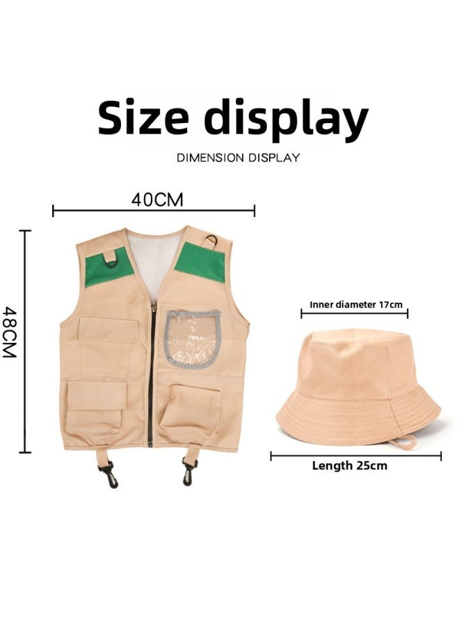 Loquat Children Play House Cosplay Role Play Festival Performance Stage Dress Up Outdoor Explorer Vest Suit-Specifications:Mesh Bag Adventure Uniform-24*27-172g - Image 5