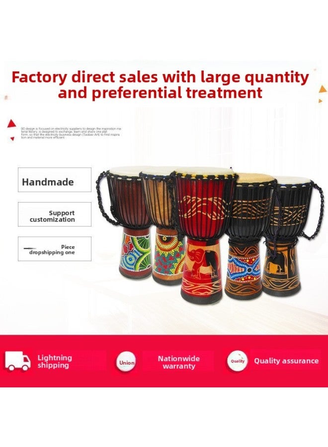 Somali Goat African Drum For Adults and Children Beginners Hand Drum Professional Performance Teaching Drum 10inch master drum (color remarks) - Image 1