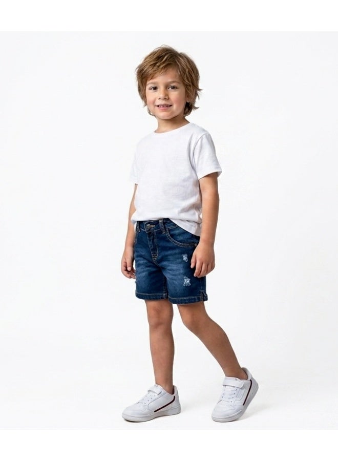 BEBO Boys' denim shorts with a modern and stylish design - Image 1