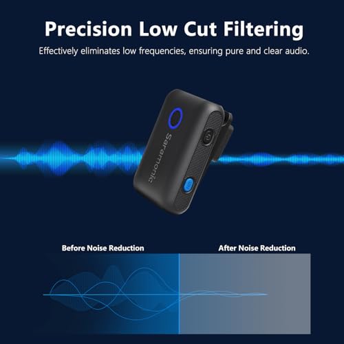 Saramonic Blink500 B2+ Wireless Lavalier Microphone for iPhone/Android/Cameras, 492ft Range, 20h Battery Life with Noise Cancelling Compatibale for Interview Vlog Live Stream Podcast Video Recording - Image 3