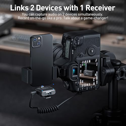 Saramonic Blink500 B2+ Wireless Lavalier Microphone for iPhone/Android/Cameras, 492ft Range, 20h Battery Life with Noise Cancelling Compatibale for Interview Vlog Live Stream Podcast Video Recording - Image 2