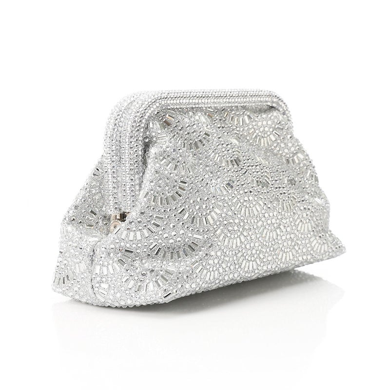 Mr.joe Rhinestone Soiree Clutch - Silver - Image 2