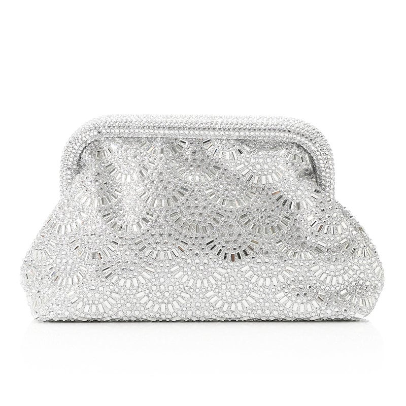 Mr.joe Rhinestone Soiree Clutch - Silver - Image 3