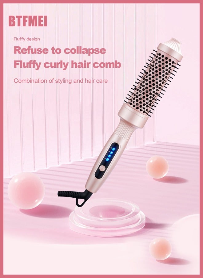 BTFMEI Thermal Brush, Hot Air Brush, Blow-Dry Styling Enhancer, Heated Round Brush, Dual Voltage, Tourmaline Ceramic, Negative Ion Technology, 4 Temperature Settings To Reduce Damage, Automatic Shut-Off, Ptc Heating Element - Image 2