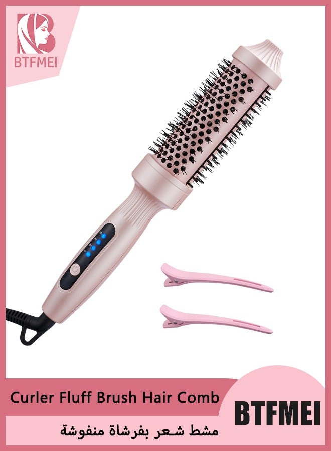BTFMEI Thermal Brush, Hot Air Brush, Blow-Dry Styling Enhancer, Heated Round Brush, Dual Voltage, Tourmaline Ceramic, Negative Ion Technology, 4 Temperature Settings To Reduce Damage, Automatic Shut-Off, Ptc Heating Element - Image 1