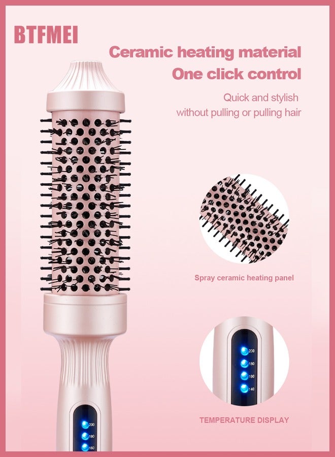 BTFMEI Thermal Brush, Hot Air Brush, Blow-Dry Styling Enhancer, Heated Round Brush, Dual Voltage, Tourmaline Ceramic, Negative Ion Technology, 4 Temperature Settings To Reduce Damage, Automatic Shut-Off, Ptc Heating Element - Image 3