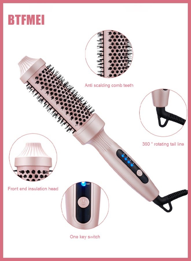 BTFMEI Thermal Brush, Hot Air Brush, Blow-Dry Styling Enhancer, Heated Round Brush, Dual Voltage, Tourmaline Ceramic, Negative Ion Technology, 4 Temperature Settings To Reduce Damage, Automatic Shut-Off, Ptc Heating Element - Image 5