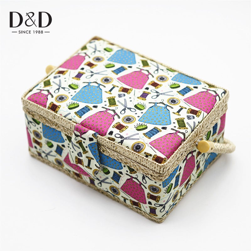 D&D Sewing Kit Box with Tools, Large Storage Case for Needles, Thread, Scissors, Crochet Hooks, Travel Sewing Basket - Image 1