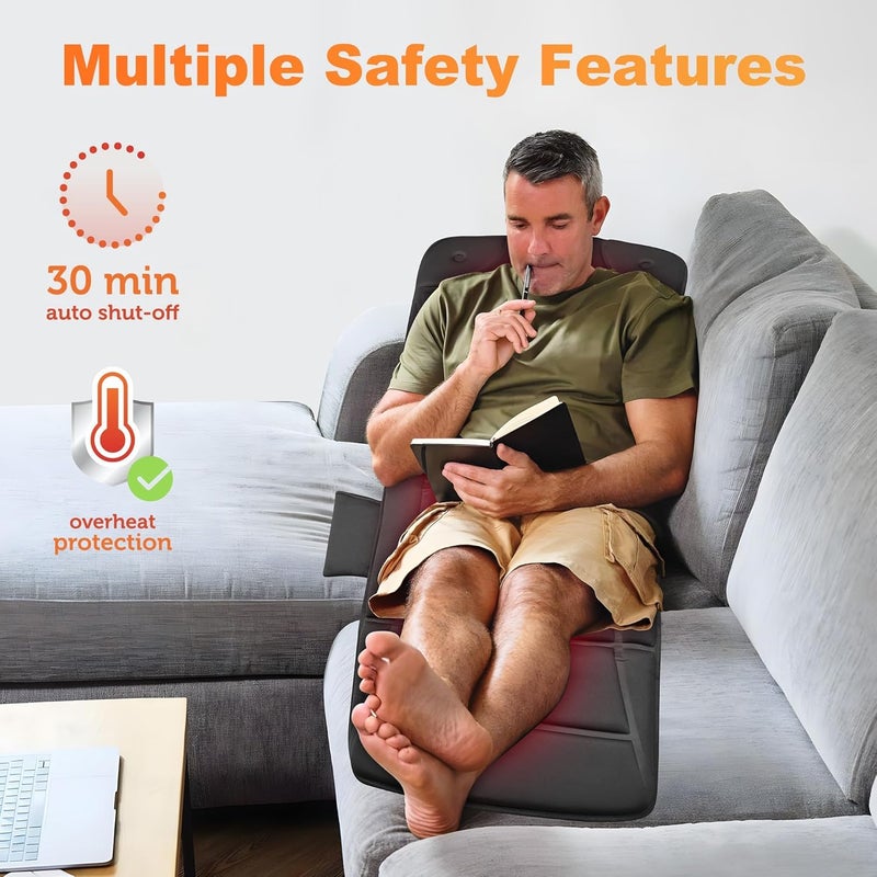 CILI Full Body Massage Mat with Heat Vibration Back Massage Pad Full Body Massager for Neck Back Pain Massage Mattress Pad Gifts for Men Women - Image 5