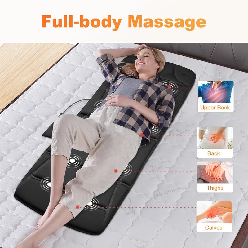 CILI Full Body Massage Mat with Heat Vibration Back Massage Pad Full Body Massager for Neck Back Pain Massage Mattress Pad Gifts for Men Women - Image 3