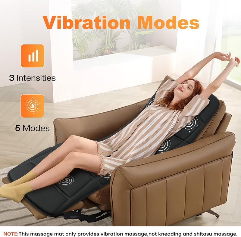 CILI Full Body Massage Mat with Heat Vibration Back Massage Pad Full Body Massager for Neck Back Pain Massage Mattress Pad Gifts for Men Women - Image 4