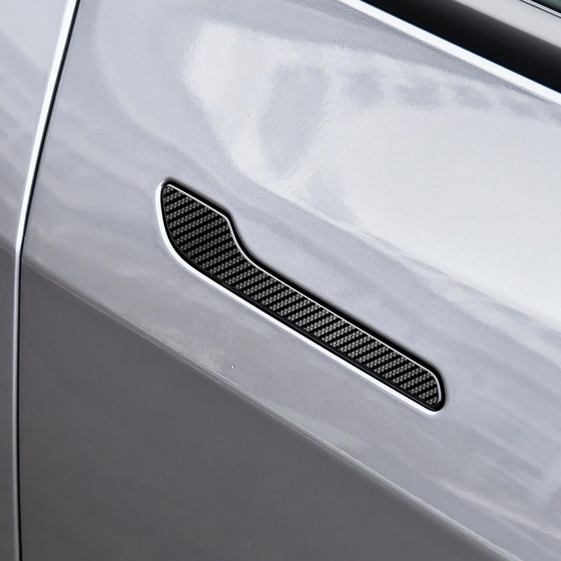 FDAIUN Precut Car Paint Protective Film for 2025 Tesla Model Y Juniper PPF Carbon Fiber Print Self Adhesive TPU Car Wrap Film Scratch Protector Exterior Accessories 4PcsOutside Door Puller - Image 3