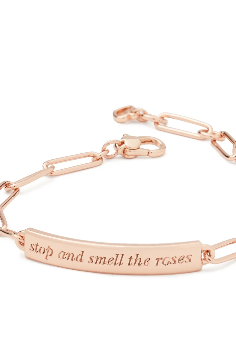 Kate Spade Stop And Smell The Roses Id Bracelet