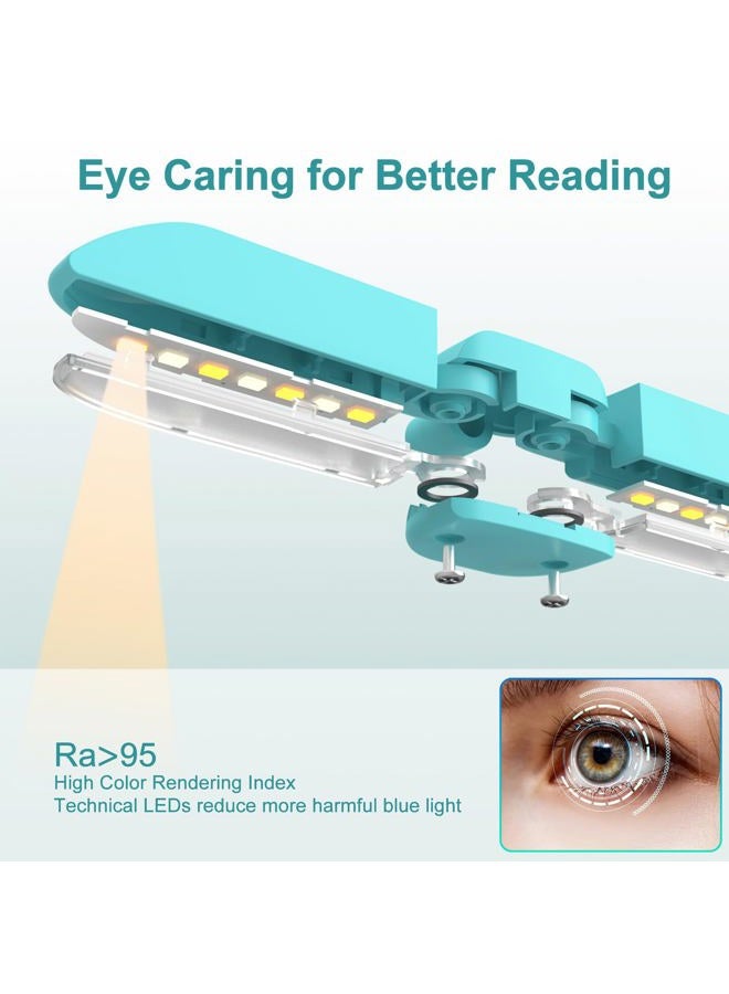 Vekkia 14 LED Rechargeable Book-Light for Reading at Night, Eye-Care Reading Light for Books in Bed, 180° Adjustable Clip on Book Light,3 Color Temperatures, Lightweight, Perfect Gifts for Book Lovers - Image 2