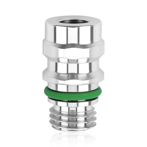CZMZHFC High Pressure AC Valve,Air Conditioning Service Port Includes Caps M12x1.5,AC Schrader Valve Replacement for MT0105, 800-955, 59946, GM 52458184, 15-5438,Compatible with GMC Chevy Select Models (1Pc) - Image 1
