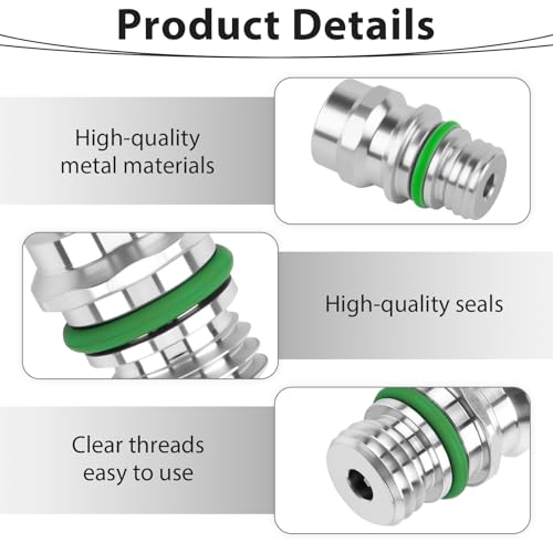 CZMZHFC High Pressure AC Valve,Air Conditioning Service Port Includes Caps M12x1.5,AC Schrader Valve Replacement for MT0105, 800-955, 59946, GM 52458184, 15-5438,Compatible with GMC Chevy Select Models (1Pc) - Image 3
