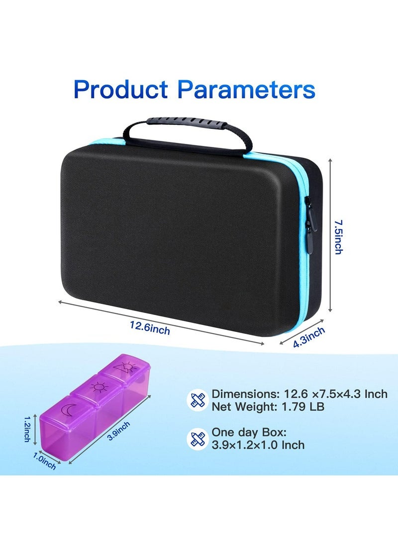 general Monthly Pill Organizer 3X a Day, 30 Day Travel Pill Box Organizer with 32 Daily Compartments, Month Pill Box Organizer for Fish Oil, Vitamins, Supplements and Medications - Image 4