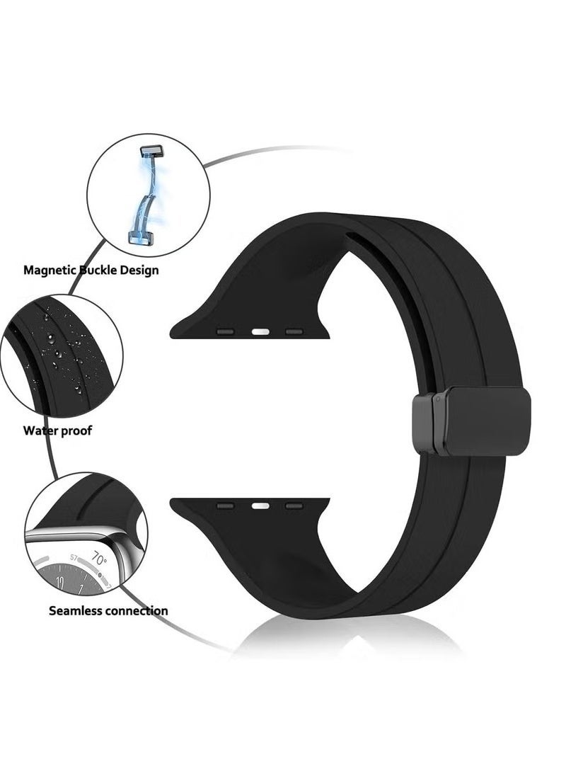 ELTRAZONE Apple Watch Band Compatible with 45mm and 49mm Sizes – Quick Release Soft Silicone Sport Watch Band for Men – Skin-Friendly, Lightweight, and Durable Replacement Strap – Ideal for Sports, Fitness, and Daily Wear – Available in Colors - Image 2