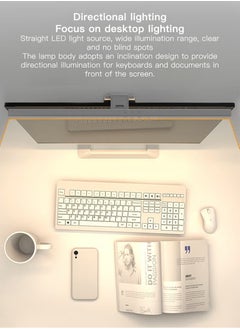 Alruht Computer Monitor Light, 50cm Monitor Lamp with Touch Sensor, Eye Caring No Screen Glare, Dimmable and 3 Color Temperature Computer LED Light, White  - Image 5