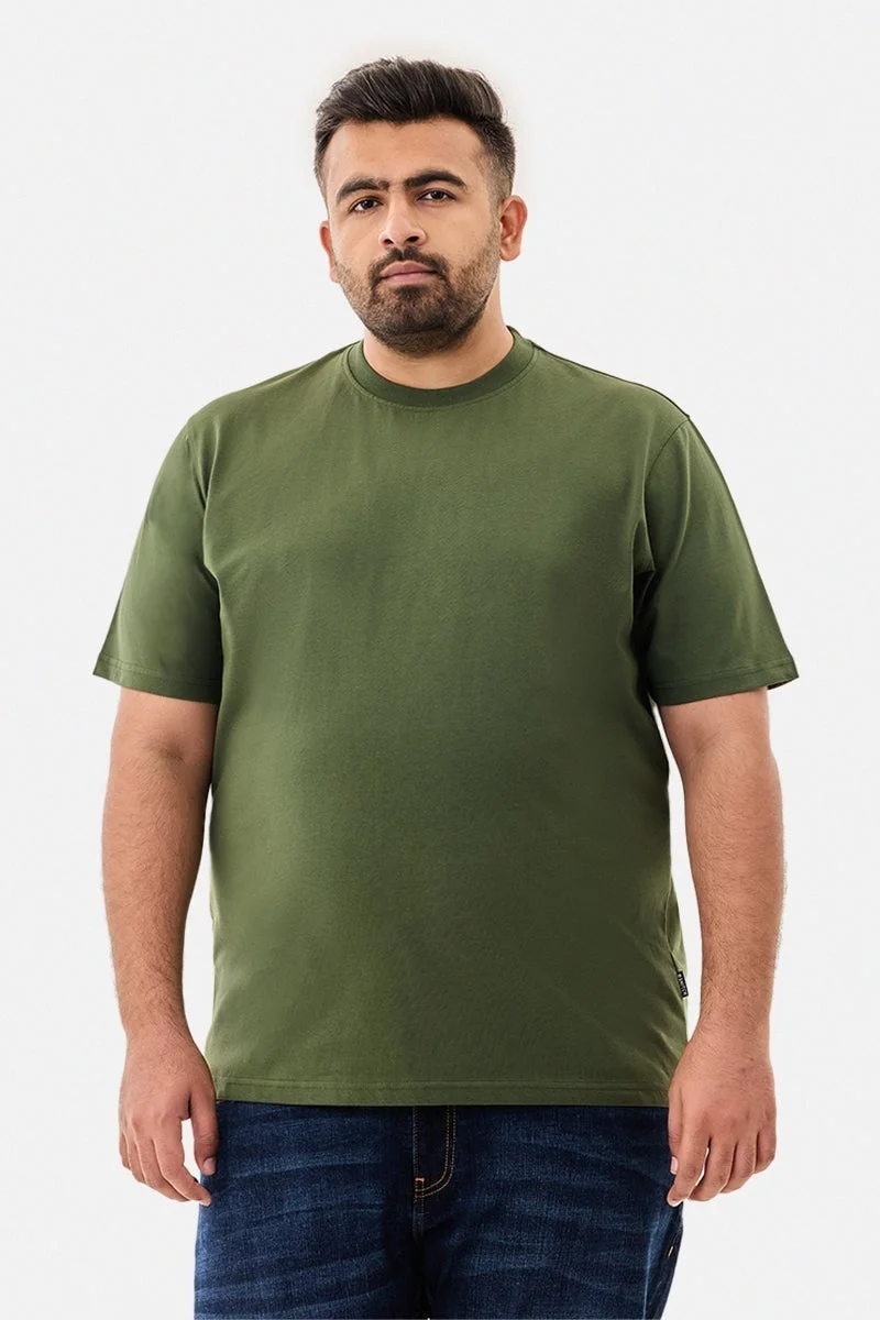 سنيتش تيشيرت قطني % بمقاس كبير وقصة عادية