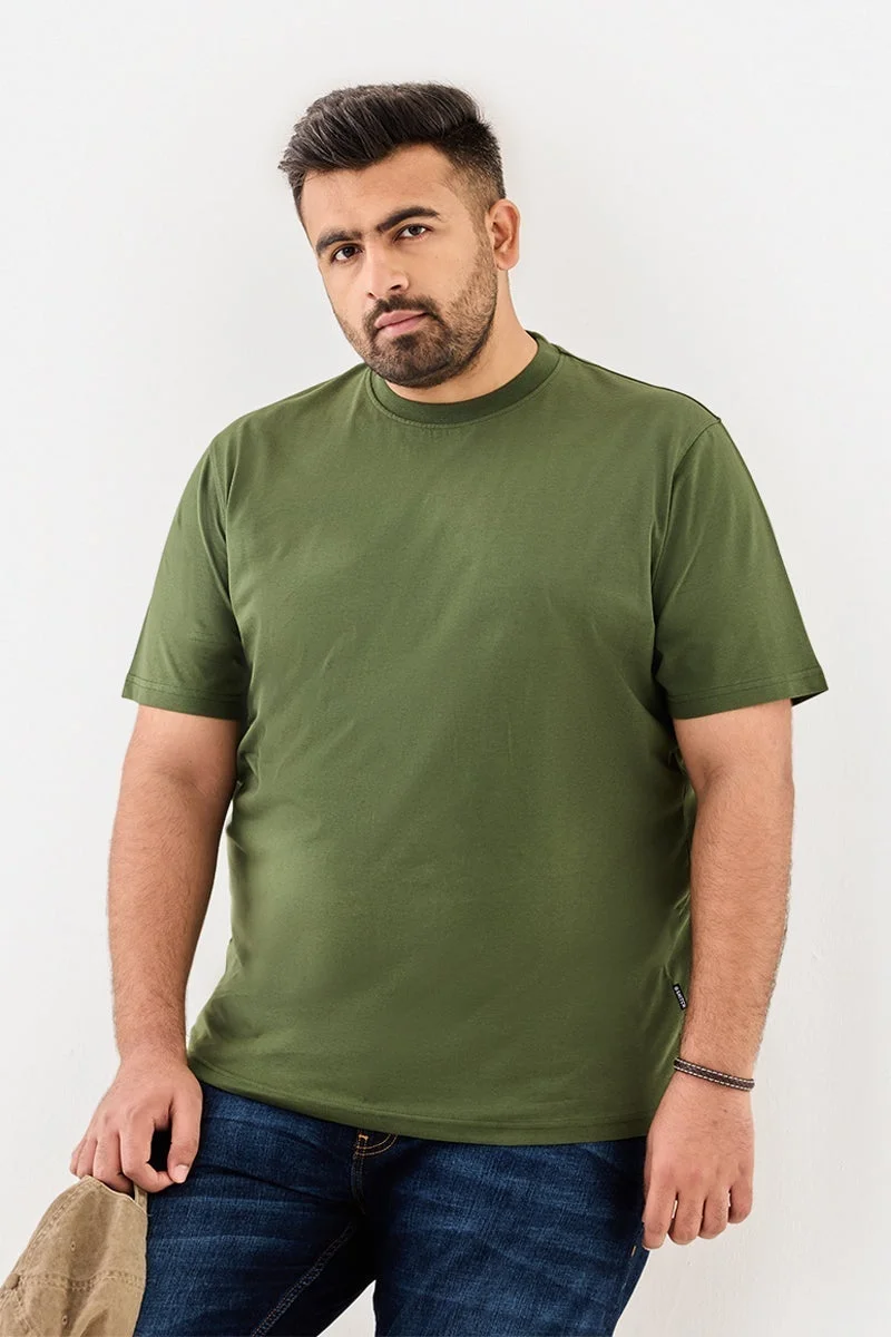 SNITCH Plus Size 100% Cotton Regular Fit T-Shirt