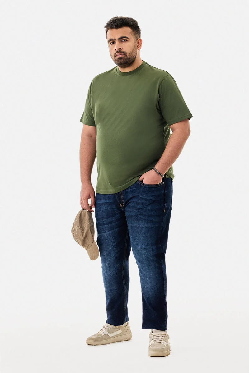 SNITCH Plus Size 100% Cotton Regular Fit T-Shirt