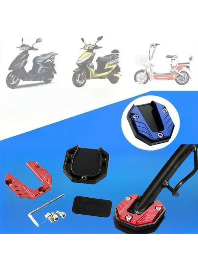 Red Motorcycle Foot Peg Extension Plate Aluminum Alloy Side Bracket Support Accessory - Image 1