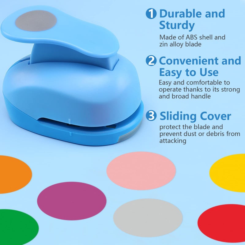 LOONENG 2 Inch Circle Punch, Circle Shape Lever Action Craft Punch, 50mm Round Shape Circle Hole Punch for Paper Crafts, Cardstock, Gift Wrapping, Greeting Cards and Scrapbooks - Image 3