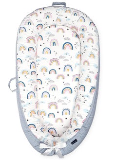 Little Story Soft Breathable Fiberfill Newborn Lounger Bed - Sunshine Grey  - Image 2