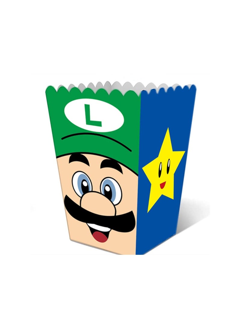 24 PCS Party Favor Boxes for Super Bros Mario Birthday Party Supplies Party Popcorn boxes for Super Bros Mario Party Favors - Image 3