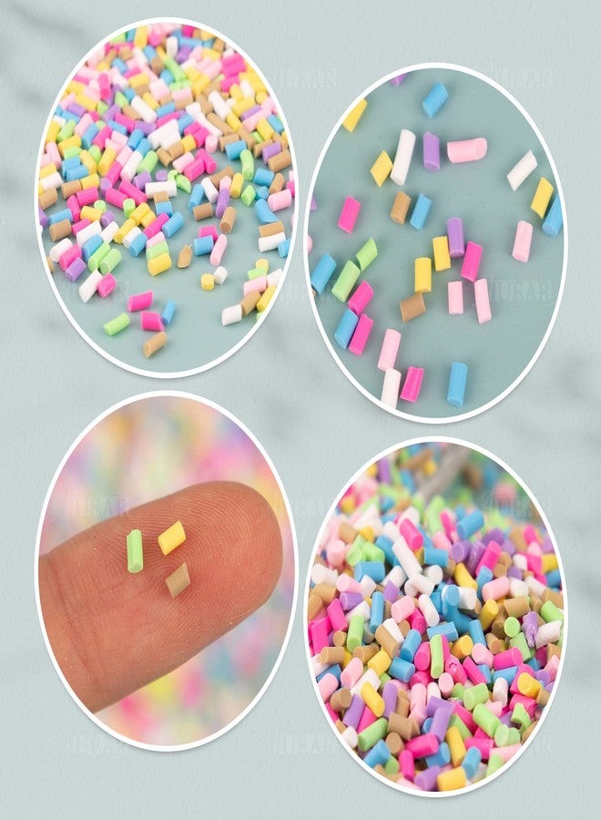 AUEAR, 100g Colorful Fake Candy Sweets Sugar Faux Sprinkles Polymer Resin Sprinkle Clay Nail Art Slices for DIY Crafts Phone Case Cake Dessert Simulation Food Decorations(Color B) - Image 3