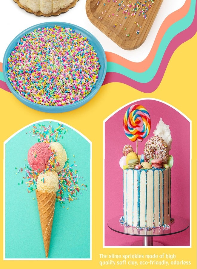 AUEAR, 100g Colorful Fake Candy Sweets Sugar Faux Sprinkles Polymer Resin Sprinkle Clay Nail Art Slices for DIY Crafts Phone Case Cake Dessert Simulation Food Decorations(Color B) - Image 2