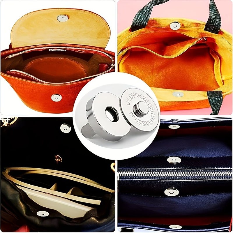 4 Pairs Golden Magnetic Snap Fasteners for Handicrafts Wallets Bags Clothing - Image 4