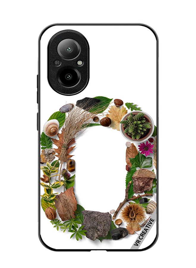 VR CREATIVE Protective Case Cover For Realme C67 4G Alphabet O Design Multicolour - Image 1