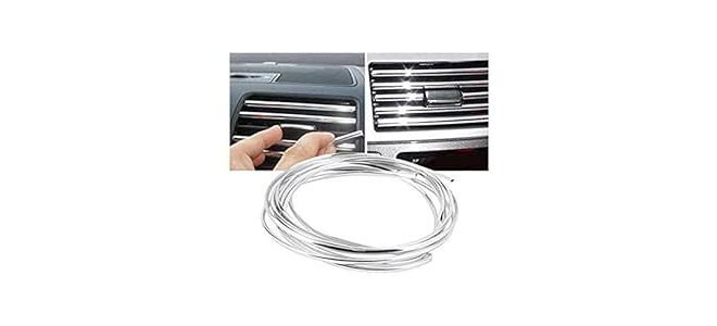 Guance AC Car Vent Chrome Car beeding for Tata Zest 2018(3 Meter) - Image 3