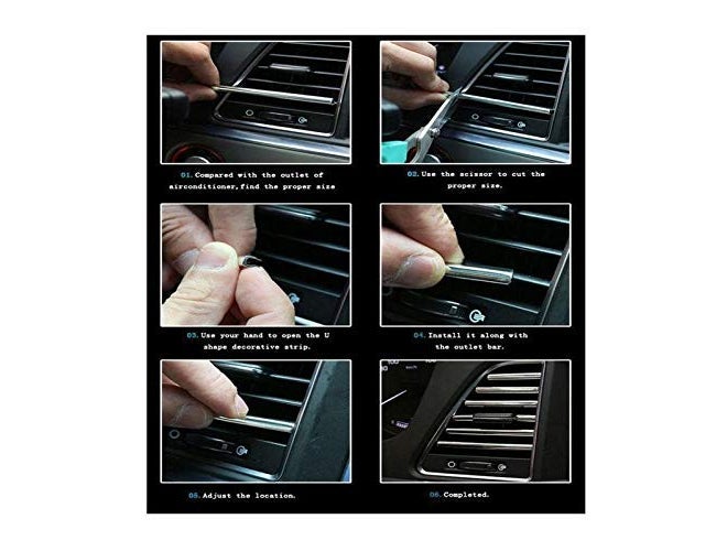 Guance AC Car Vent Chrome Car beeding for Tata Zest 2018(3 Meter) - Image 2