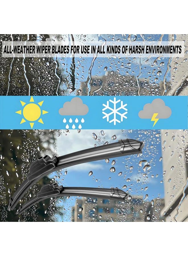 ATTKE OEM Quality Front Windscreen Wiper Blades for Chevrolet Impala 2013-2020/Dodge Journey 2010-2019/Ford Fusion 2006-2012 (24″+19″ Front Windshield Wiper Blade Set) - Image 3