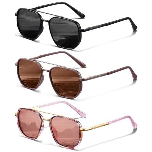 KUGUAOK Polarized Aviator Sunglasses for Women Men Fashion UV Protection Tangle Free Sun Glasses Vintage Trendy Shades-112 - Image 1