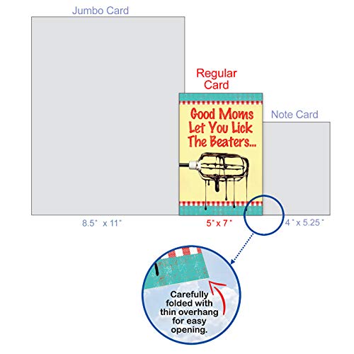 NobleWorks - Funny Mother's Day Greeting Card with 5 x 7 Inch Envelope (1 Card) Lick Beaters 9866 - Image 4