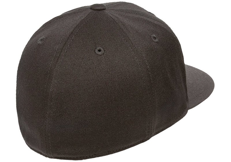 Flexfit Men's 210 Flatbill Premium Fitted Baseball Cap Black - Image 2