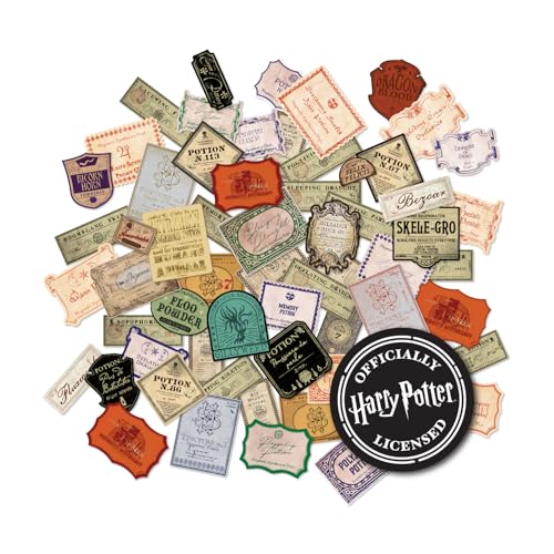 Conquest Journals Harry Potter Potions Labels Stickers, Official Labels from The Wizarding World, Waterproof, UV & Scratch-Resistant Decals, Potterfy All The Things, Officially Licensed (60-Count) - Image 1