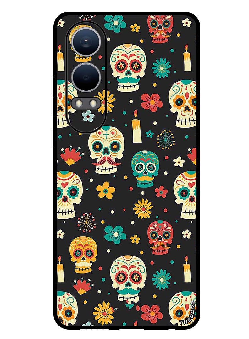 Theodor Protective Case Anti Scratch Shock Proof Bumper Cover For Oppo K12x (China) Skeleton Patterns - Image 1