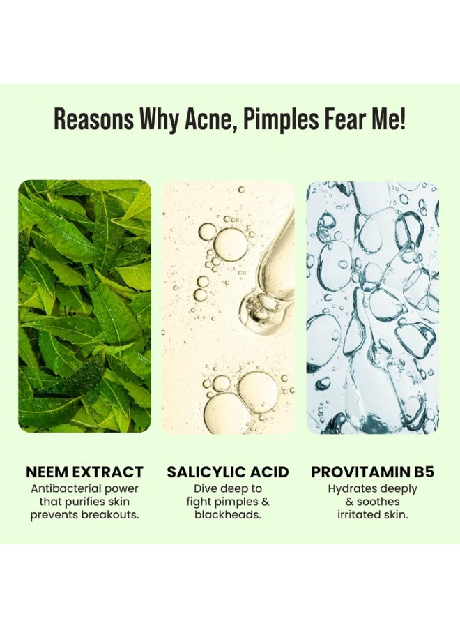 GHAR SOAPS Salicylic Acid Face Wash for Oily & Acne-Prone Skin(100ml Pack Of 2) | With Neem for Oil Control & Pimple Care | Deep Cleansing & Acne Clearing Formula | For Men & Women - Image 4