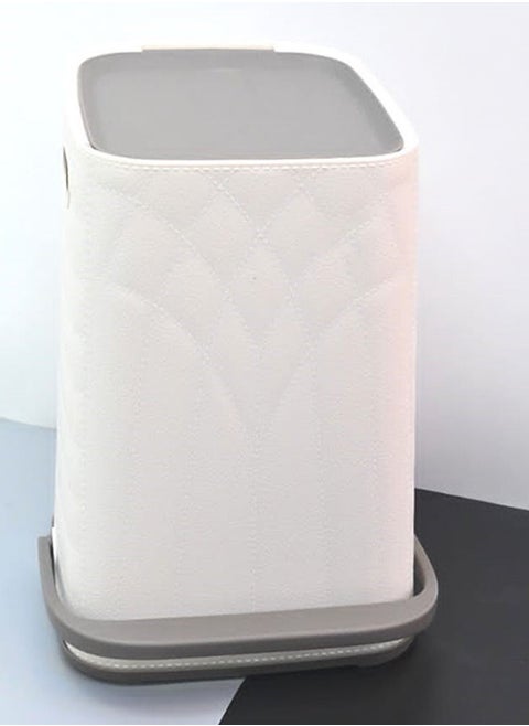Wastebasket with lid, made of high quality durable materials.
