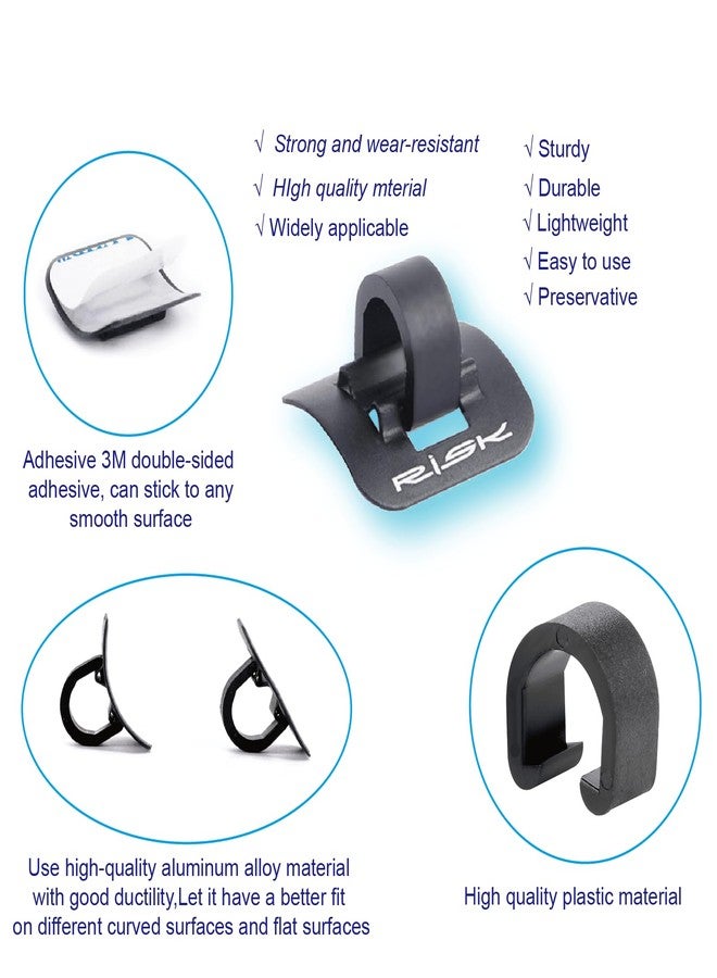 VANSIHO Alloy Bike Cable Guides, 6 Sets Base + Clip, for Bicycle Brake Shifter Derailleur Cable, Fit for Line Tube Housing - Image 4
