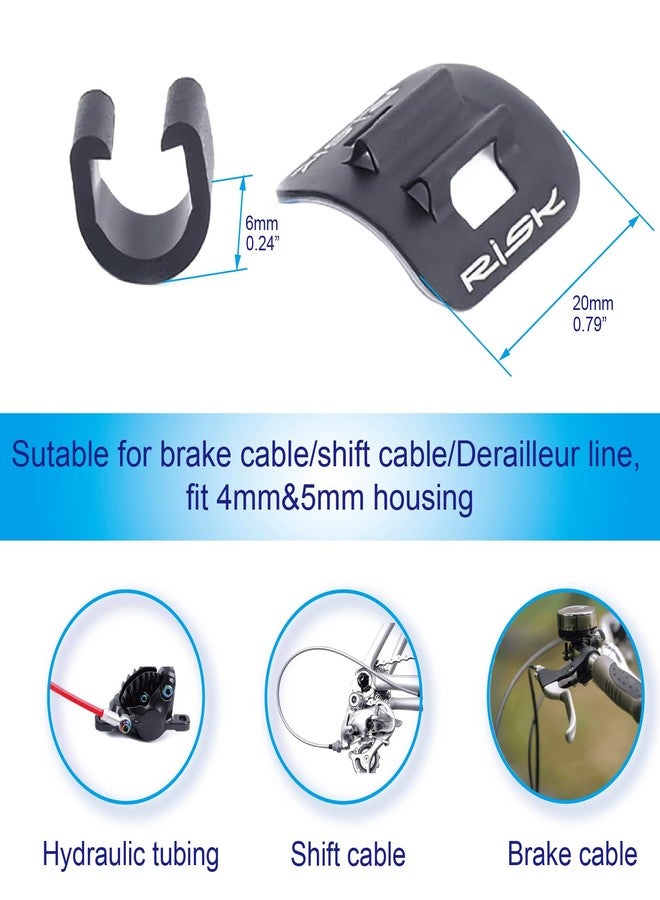 VANSIHO Alloy Bike Cable Guides, 6 Sets Base + Clip, for Bicycle Brake Shifter Derailleur Cable, Fit for Line Tube Housing - Image 2