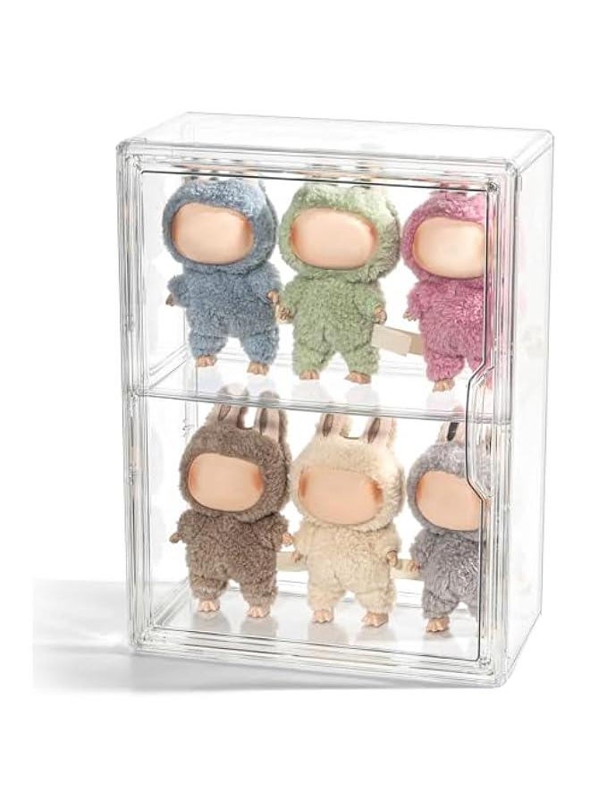 Arabest Display Case Compatible with Labubu POP MART, Acrylic Clear Display Box Shelf for POP MART Labubu Doll  - Image 1