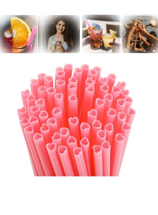Heart Shaped Pink Straws Disposable Drinking C ute Straw Individually Wrapped Pink Plastic Straw Valen tines day c o c ktail Birthday Party for kids Bridal Shower Wedding Supplies 100 Pieces - pzsku/Z02EB6470AEAE6BBD1AE3Z/45/_/1717049507/c1d8025a-2998-4f9b-b58c-1f446816fccd